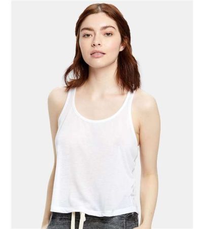 US Blanks Women's Sheer Cropped Racer Tank Top US510