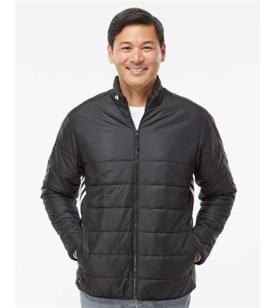 Adidas Men's 3-Stripes Puffer Full-Zip Jacket A570