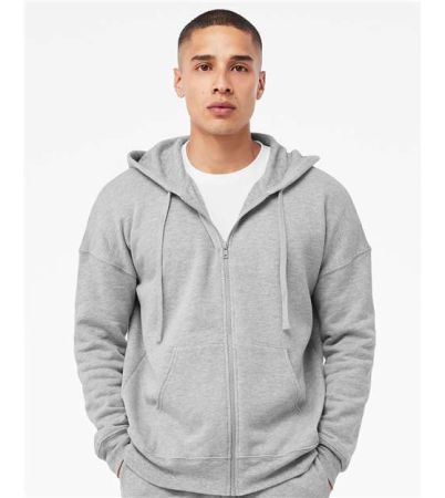 BELLA + CANVAS Unisex Sponge Fleece DTM Full-Zip Hoodie Sweatshirt 3759