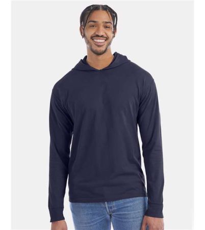 ComfortWash by Hanes Unisex Garment-Dyed Jersey Hooded Long Sleeve T-Shirt GDH280