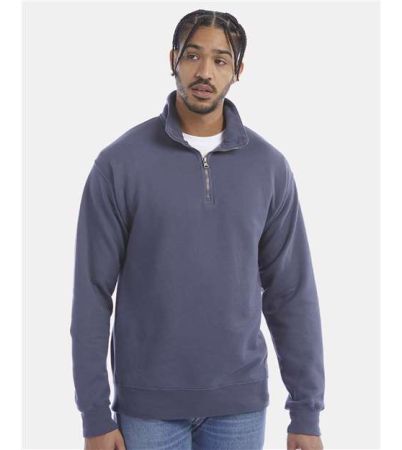 ComfortWash by Hanes Unisex Garment-Dyed Quarter-Zip Sweatshirt GDH425