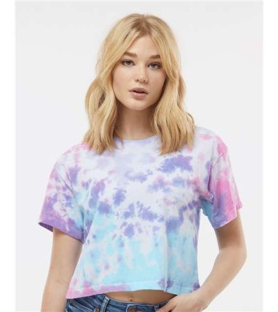 Colortone Women's Tie-Dyed Crop T-Shirt 1050C
