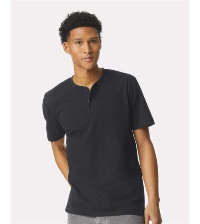 American Apparel Unisex CVC Henley Tee 2004CVC