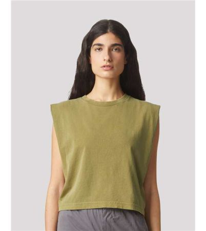 American Apparel Women's Heavyweight Cotton Garment-Dyed Muscle Tee 307