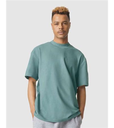 American Apparel Unisex Pique Mock Neck Tee 1PQ