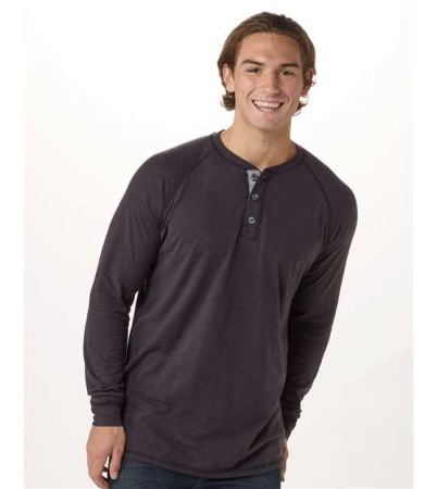 Boxercraft Unisex Henley Long Sleeve T-Shirt BM3101