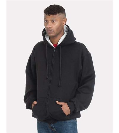 Bayside Unisex USA-Made Super Heavy Thermal Lined Full-Zip Hooded Sweatshirt 940