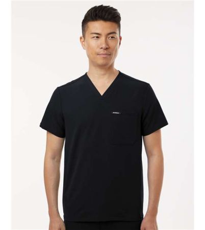 Jaanuu Men's Holmes Everyday 1-Pocket Scrub V-Neck Top M10001