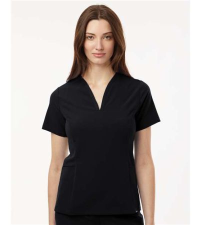 Jaanuu Women's Calix Fit & Flare Scrub V-Neck Top W10003