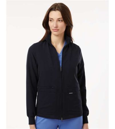 Jaanuu Women's Ceri Essential Full-Zip 6-Pocket Scrub Jacket W60001
