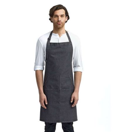 Artisan Collection by Reprime Jeans Stitch Denim Bib Apron RP126
