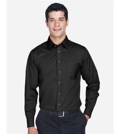 Devon & Jones Men's Crown Collection® Solid Stretch Twill Woven Dress Shirt DG530