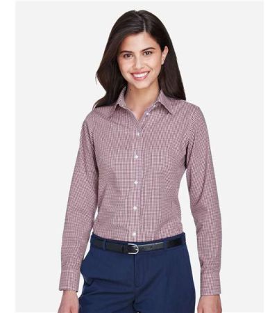 Devon & Jones Women's Crown Collection® Gingham Check Woven Dress Shirt D640W