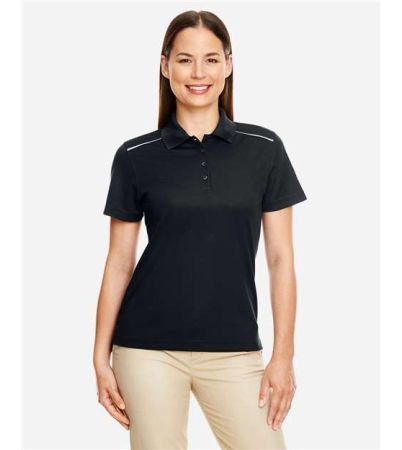 CORE365 Women's Radiant Performance Piqué Polo with Reflective Piping 78181R