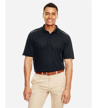 CORE365 Men's Radiant Performance Piqué Polo with Reflective Piping 88181R