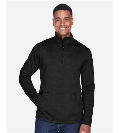 Devon & Jones Men's Newbury Mélange Fleece Quarter-Zip Pullover DG798