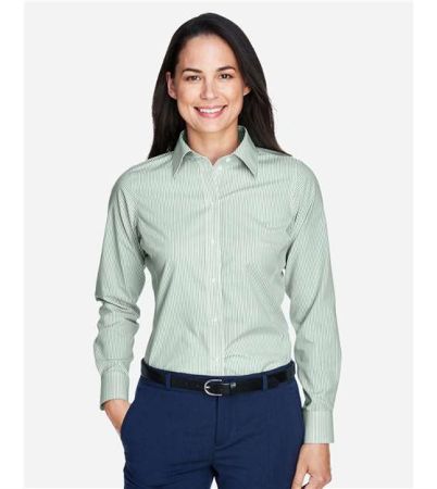 Devon & Jones Women's Crown Collection® Banker Stripe Woven Dress Shirt D645W