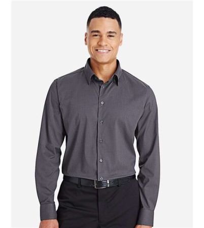 Devon & Jones Men's CrownLux Performance® Tonal Mini Check Woven Dress Shirt DG535