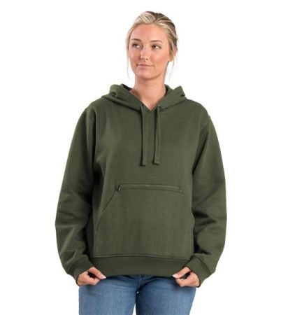 Berne Apparel Women's Heritage Zippered Pocket Hooded Sweatshirt WSP418