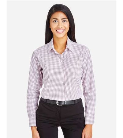 Devon & Jones Women's CrownLux Performance® Micro Windowpane Woven Dress Shirt DG540W