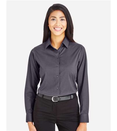 Devon & Jones Women's CrownLux Performance® Tonal Mini Check Woven Dress Shirt DG535W