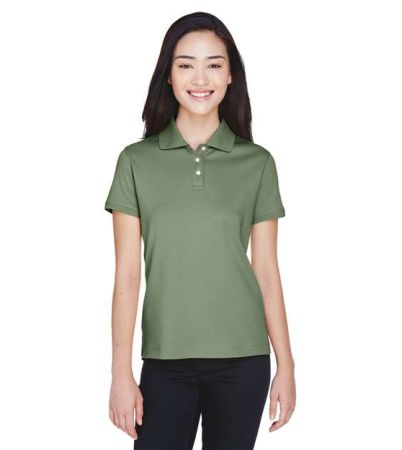Devon & Jones Women's Perfect Pima Interlock Polo D140SW