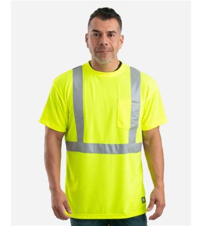 Berne Apparel Men's Tall Hi-Vis Class 2 Performance T-Shirt HVK012T