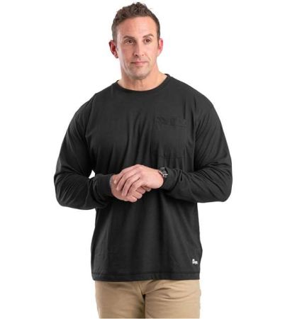 Berne Apparel Men's Tall Performance Long Sleeve Pocket T-Shirt BSM39T