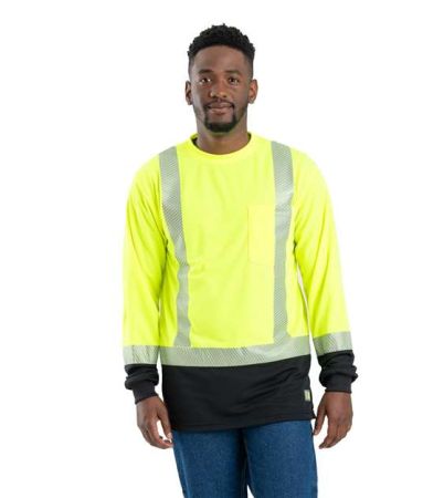 Berne Apparel Men's Hi-Vis Class 3 Color Blocked T-Shirt HVK018