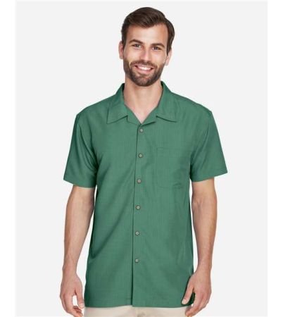 Harriton Men's Barbados Textured Camp Shirt M560