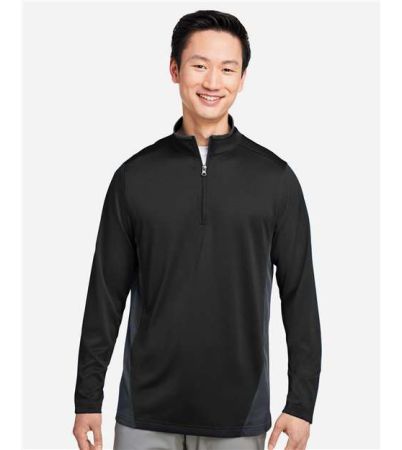 Harriton Men's Flash Snag Protection Plus IL Colorblock Quarter-Zip Pullover M786