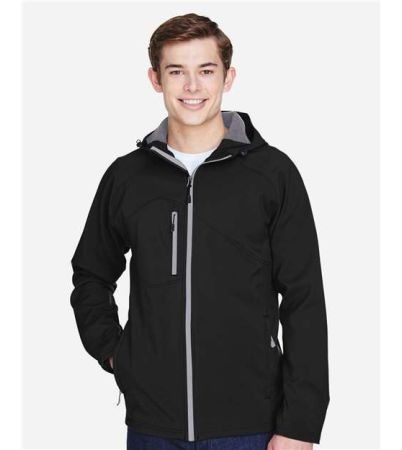 North End Men's Prospect Two-Layer Fleece Bonded Soft Shell Hooded Jacket 88166