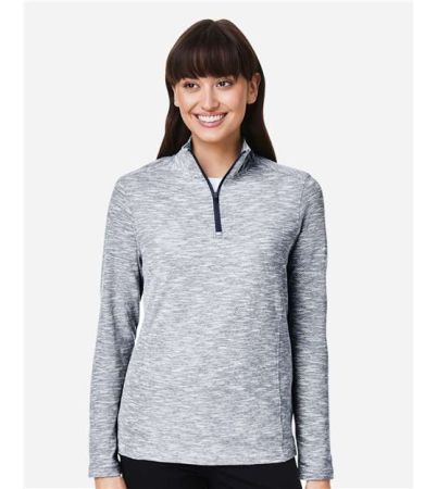 North End Women's Eclipse Jacquard Quarter-Zip Pullover NE415W