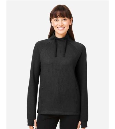 North End Women's Rhythm Waffle Cross-Neck Pullover NE200W