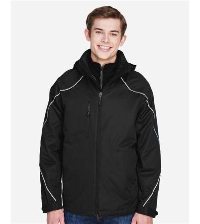 North End Men's Angle 3-In-1 Jacket with Bonded Fleece Liner 88196