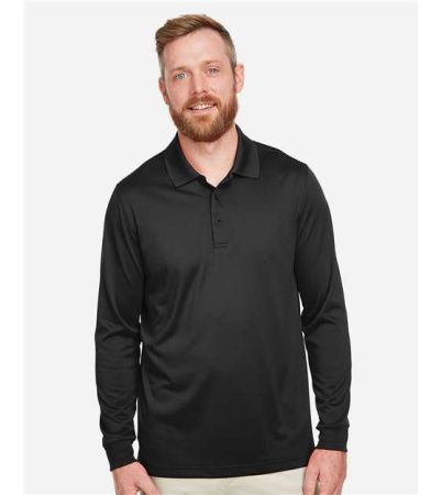 Harriton Men's Tall Advantage Long Sleeve Snag Protection Plus IL Polo M348LT