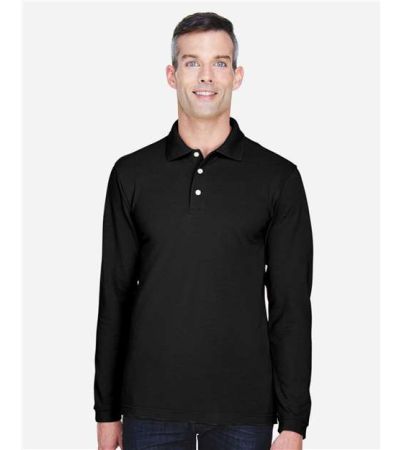 Harriton Men's Easy Blend™ Long Sleeve Polo M265L