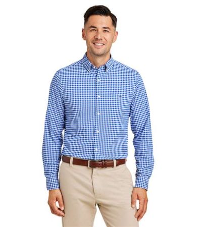 vineyard vines Men's On-The-Go Nylon Gingham Shirt W012060