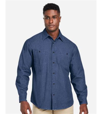 Harriton Unisex Denim Shirt Jacket M540
