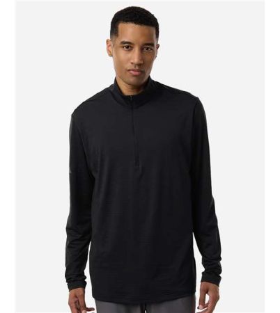 Adidas Men's Textured Stripe Quarter-Zip Pullover A708