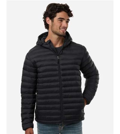 Weatherproof Men's Lightweight Poly-filled Hooded Puffer Jacket 26715