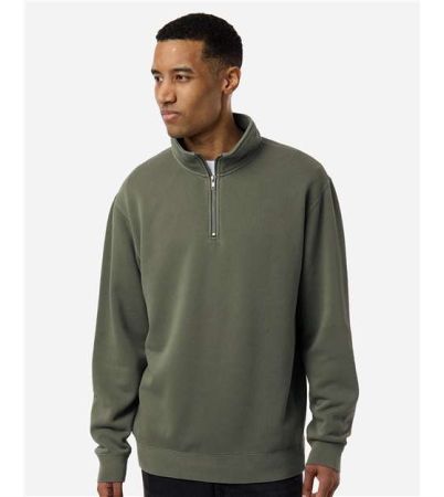 Independent Trading Co. Unisex Pigment-Dyed Quarter-Zip Pullover PRM4600QZ