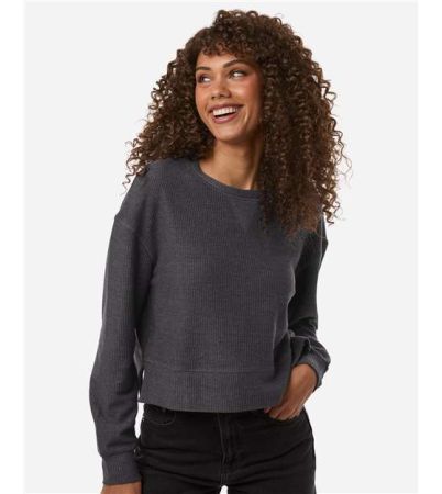 Boxercraft Women's Rib Knit Corded Boxy Crewneck Sweatshirt BW5102
