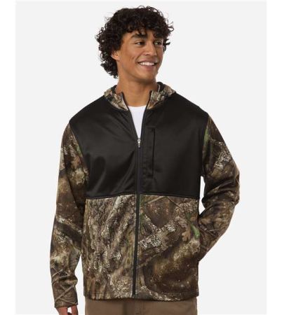 RealTree Unisex Realtree® Performance Colorblocked Full-Zip Hooded Sweatshirt RT5204