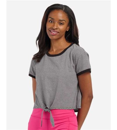 Boxercraft Women's Striped Tie Front T-Shirt BW2107