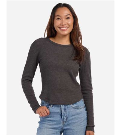 Boxercraft Women's Waffle Knit Baby Long Sleeve T-Shirt BW3103