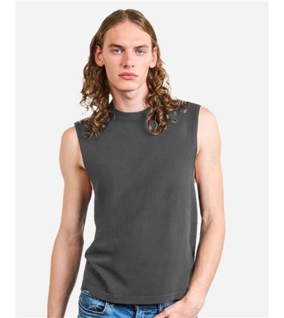 American Apparel Unisex Heavyweight Cotton Garment-Dyed Boxy Muscle Tee 207GD