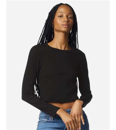 American Apparel Women's Baby Rib Long Sleeve Fitted Tee BR2107