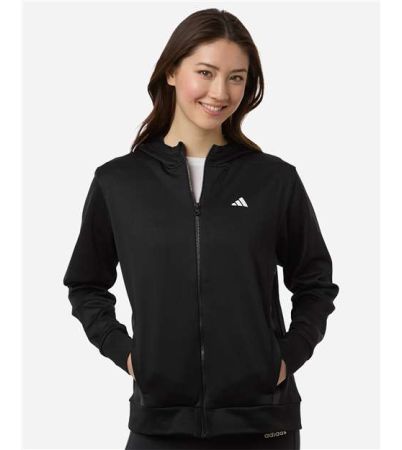 Adidas Women's Game & Go Fleece Full-Zip Hooded Sweatshirt AT209