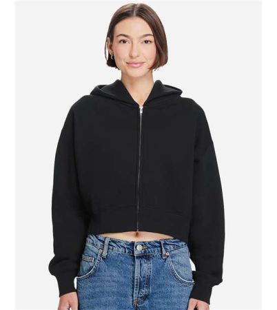Lane Seven Women's Relaxed Cropped Full-Zip Hoodie Sweatshirt LS88003